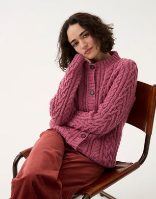 Sirdar 10777 classic cable cardigan knitting pattern