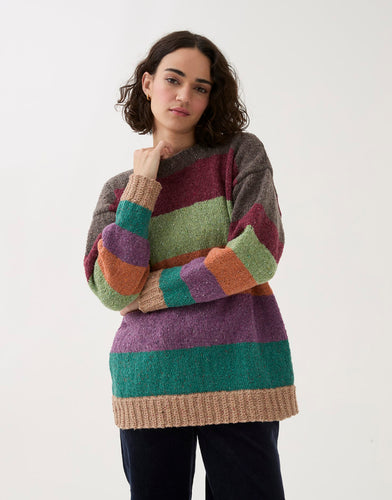 10778 Sirdar Loveful timeless striped sweater knitting pattern