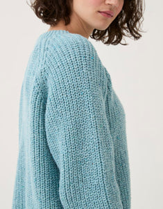 Round Neck Rib Cardigan Knitting Pattern