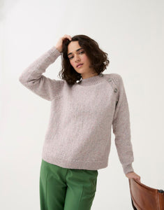 Buttoned Raglan Sweater Knitting Pattern