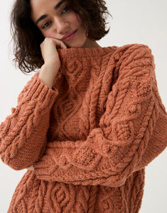 Sirdar 10785 cable crew sweater knitting pattern