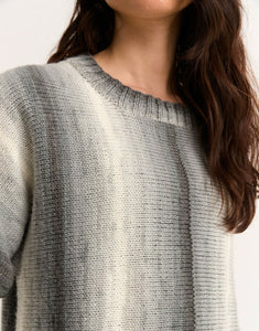 Deep Rib Boxy Sweater Knitting Pattern