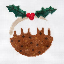 Load image into Gallery viewer, Mini Christmas Pudding Cross Stitch Kit
