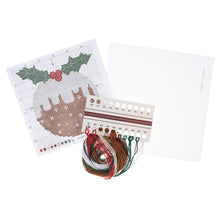 Load image into Gallery viewer, Mini Christmas Pudding Cross Stitch Kit
