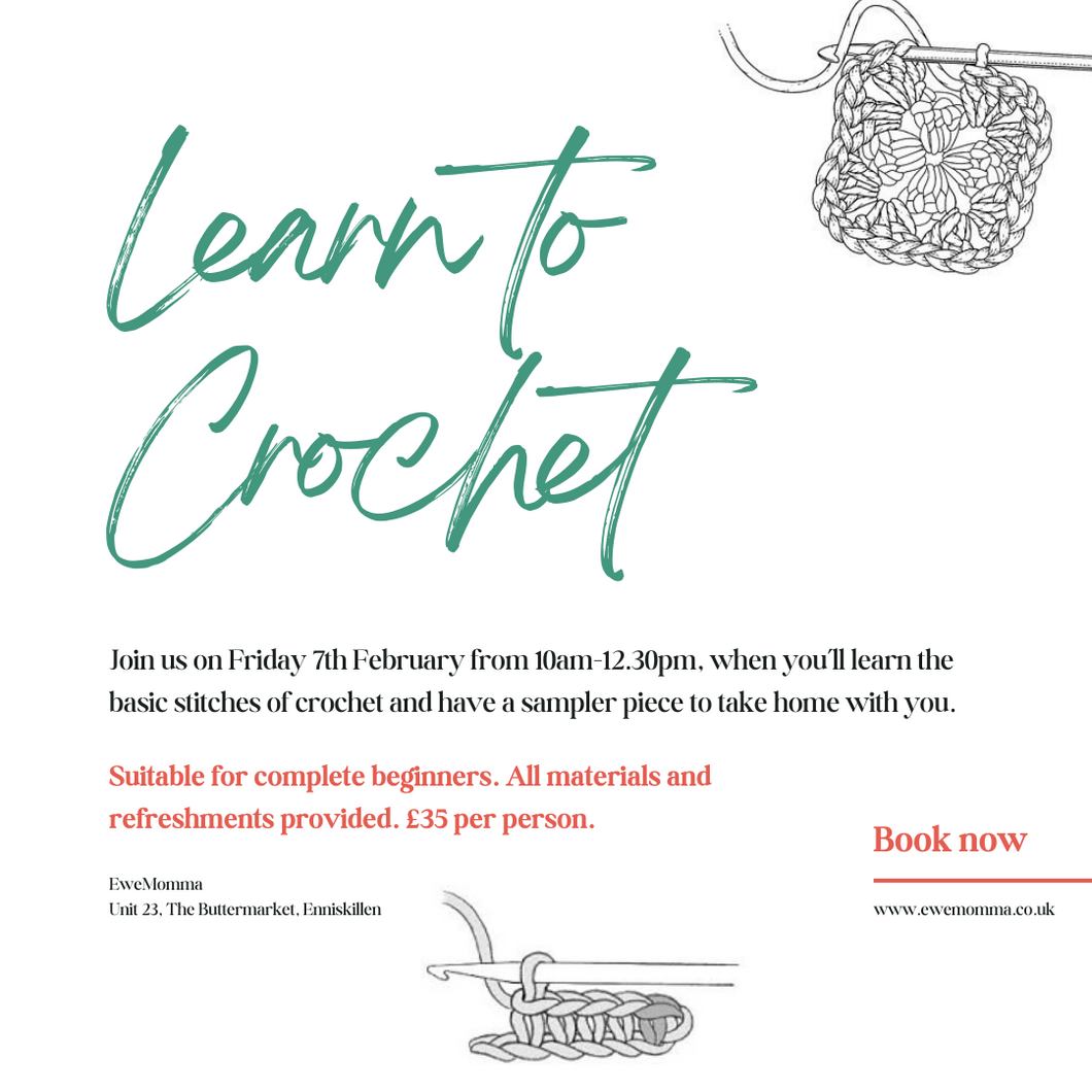 Learn to Crochet - Basic Stitches of Crochet workshop