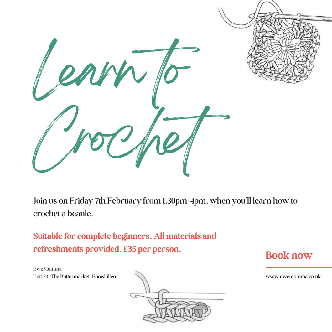 Learn to Crochet - Crochet a Beanie workshop