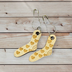 Pair of Socks Wooden Stitch Markers