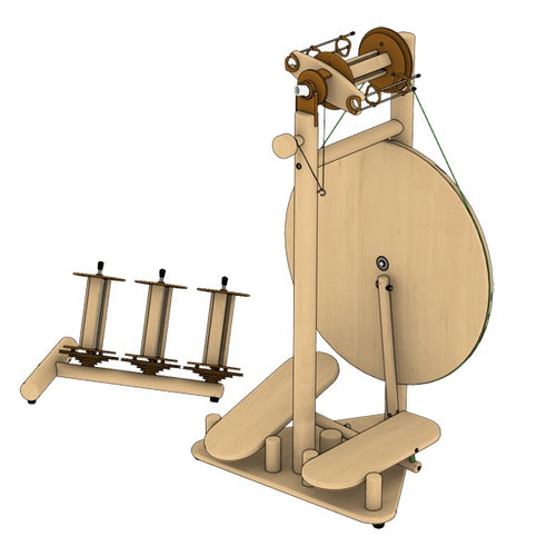 Lojan Buddy double treadle spinning wheel