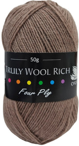 Cygnet Truly Wool Rich 4ply, 50g