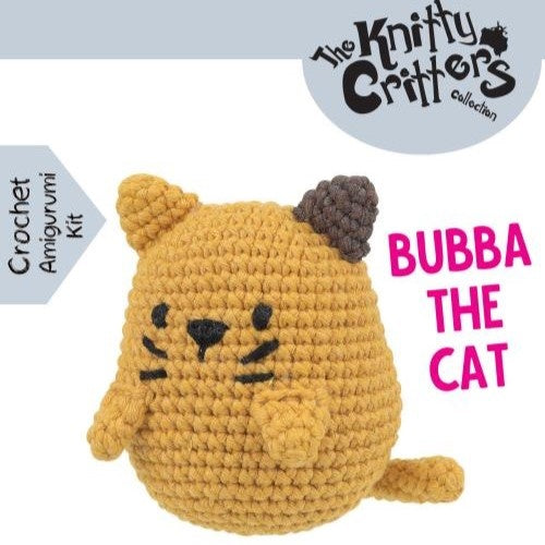 Knitty Critters Pouch Pals Crochet Kit Bubba the Cat