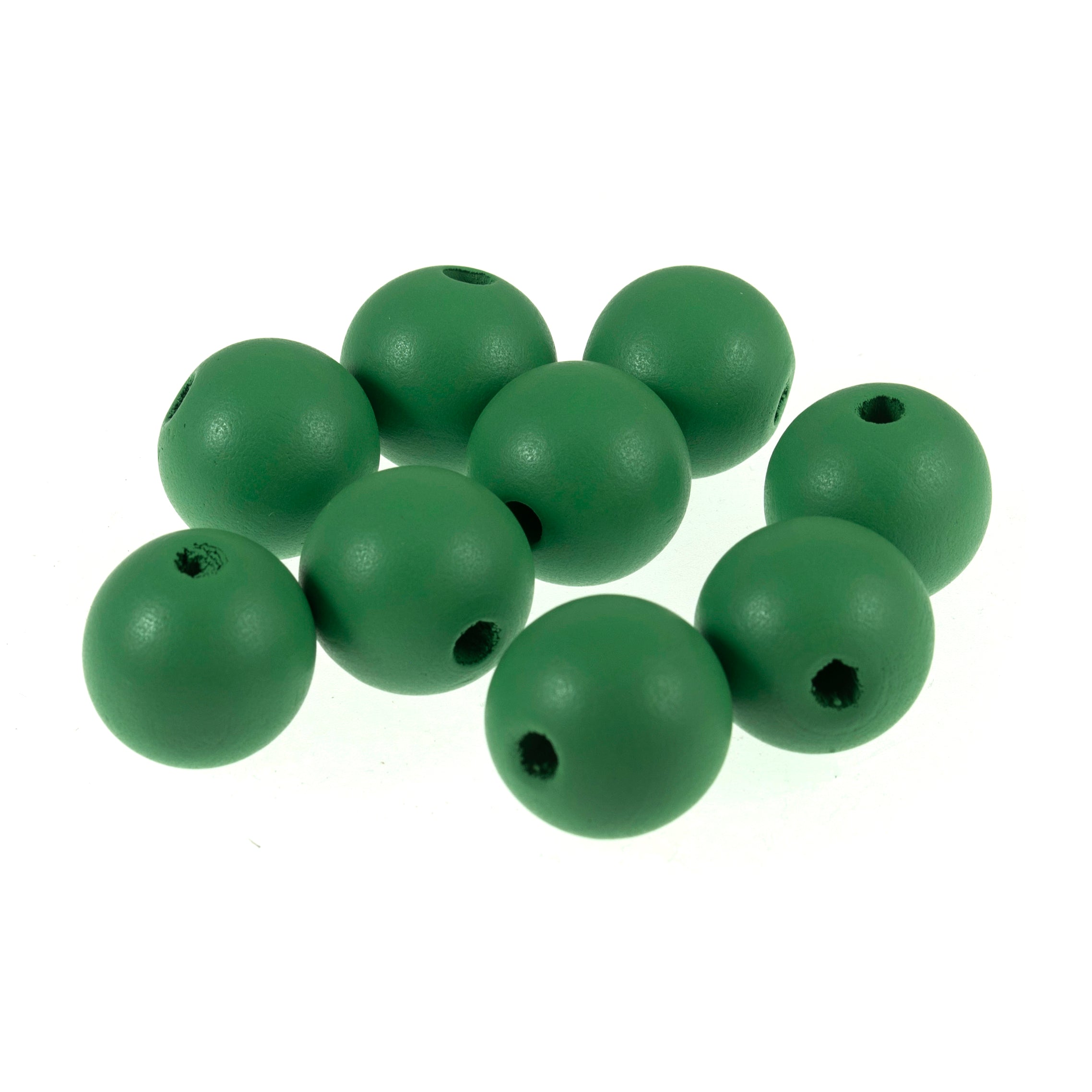 Wooden Craft Beads, 25mm, packs of 9, Green – EweMomma