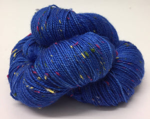 Superwash Merino Coloured Donegal Nep Sock Yarn, 100g/3.5oz, Electric Chapel