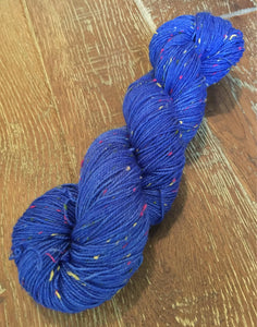 Superwash Merino Coloured Donegal Nep Sock Yarn, 100g/3.5oz, Electric Chapel