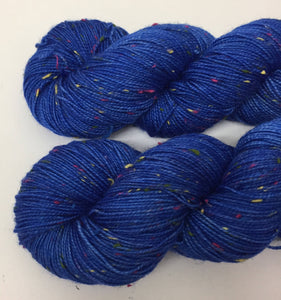 Superwash Merino Coloured Donegal Nep Sock Yarn, 100g/3.5oz, Electric Chapel