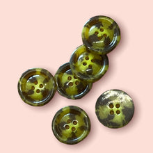 Load image into Gallery viewer, Yellow and Brown Speckled Buttons, 19mm
